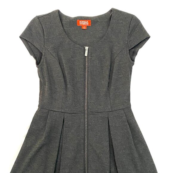 Kirna Zabete Target grey mini dress Womens 2 zipper Polka dot tulle party retro - Picture 2 of 9